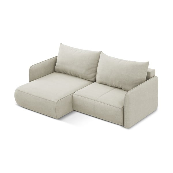 Kremowy rozkładany/ze schowkiem narożnik (lewostronny) Nanea – Makamii-image-4