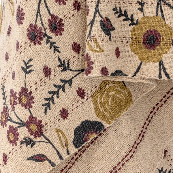 Brązowy koc z bawełny z recyklingu 130x160 cm Eydis – Bloomingville-image-3