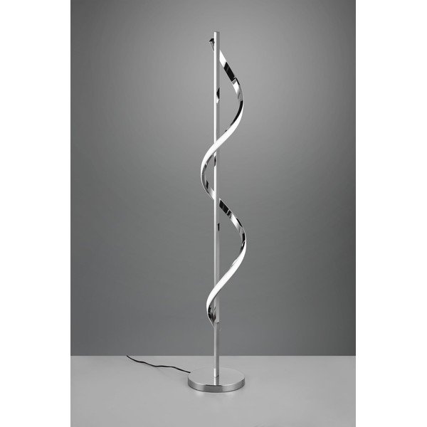Lampa stojąca LED w kolorze srebra z połyskiem ze ściemniaczem (wys. 120 cm) Isabel – Reality-image-2