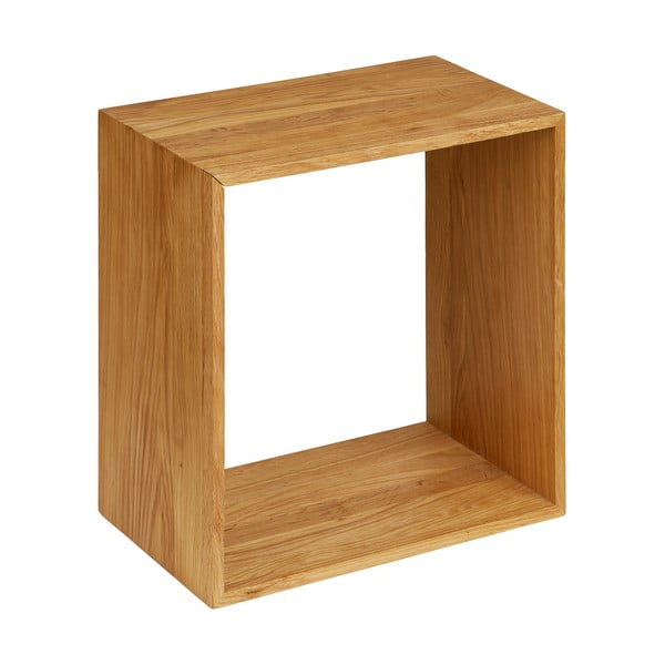 Wielopoziomowa półka z litego drewna dębowego w naturalnym kolorze 30 cm Lattoon – House Nordic-image-3