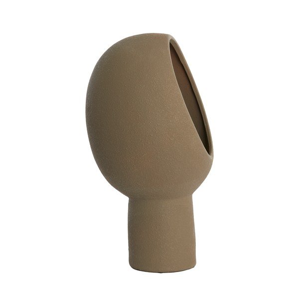 Ciemnobrązowa lampa stołowa z ceramicznym kloszem (wysokość 46 cm) Monk – Light & Living-image-3