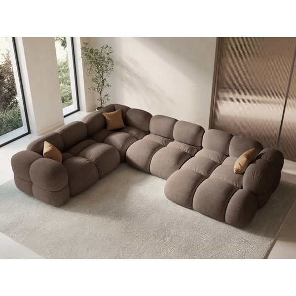 Brązowy narożnik (lewostronny/w kształcie litery U) Loretto – Cosmopolitan Design-image-1