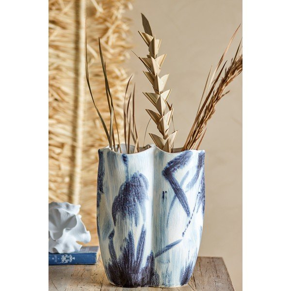 Czarno-biały kamionkowy wazon (wysokość 37 cm) Elira – Bloomingville-image-1