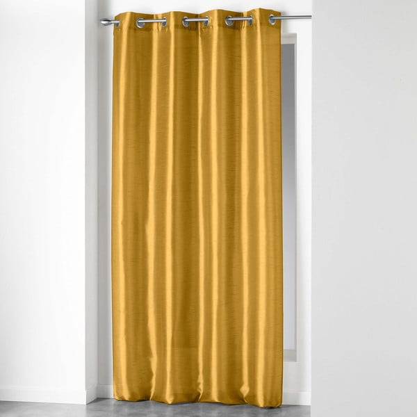 Żółta zasłona z mikrosatyny 140x240 cm Shana – douceur d'intérieur