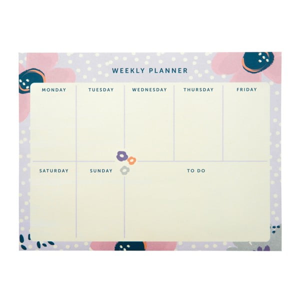 Planer tygodniowy Busy B Planner Pretty/Floral, 60 kart
