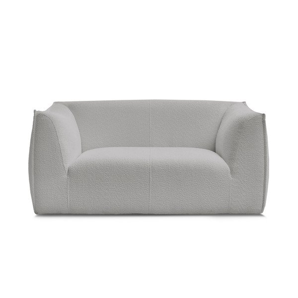 Jasnoszara sofa z materiału bouclé 170 cm Giorgia – Bobochic Paris