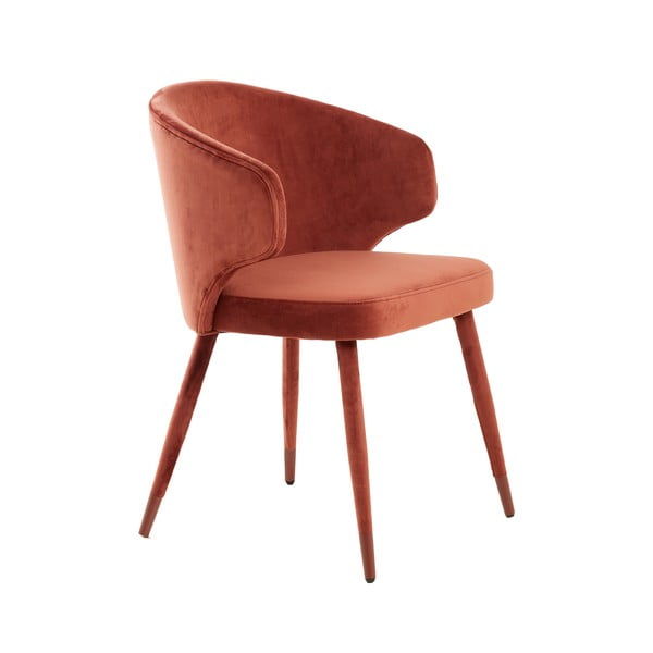 Jasnoczerwone tapicerowane fotele jadalniane zestaw 2 szt. Kosaka – Light & Living