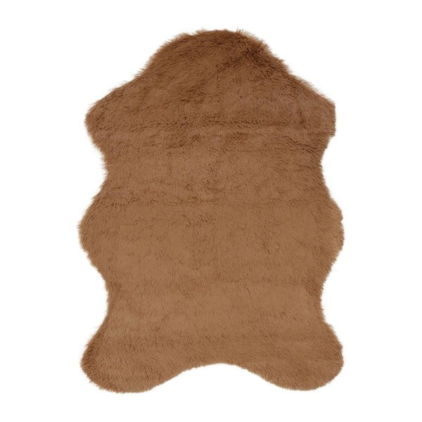 Brązowy dywan ze sztucznej skóry Tavsantuyu Brown, 80x105 cm