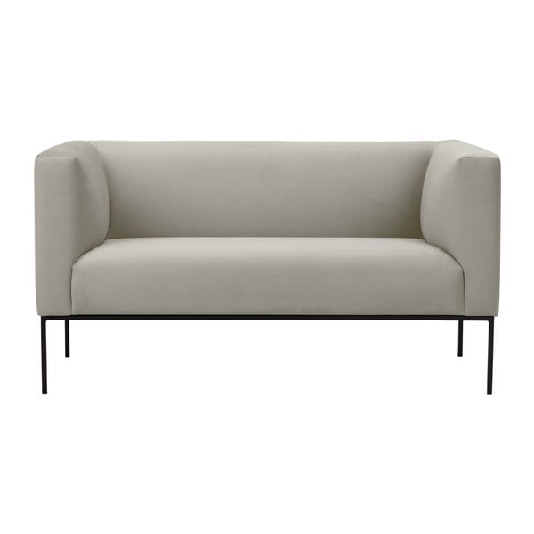 Beżowa aksamitna sofa Windsor & Co Sofas Neptune, 145 cm