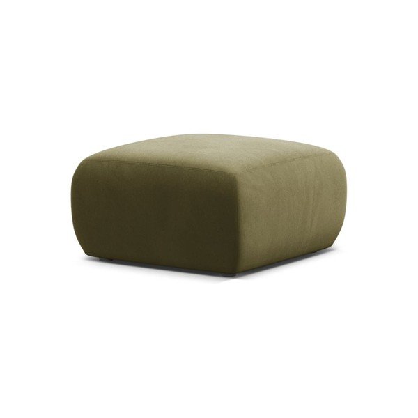 Aksamitny puf w kolorze khaki Molino – Micadoni 