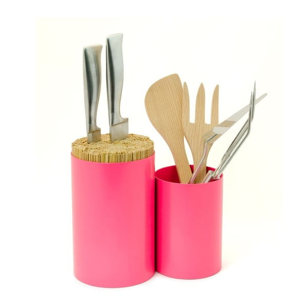 Stojak na noże i akcesoria kuchenne Knife&Spoon Pink