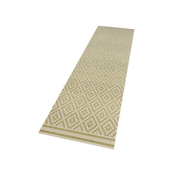 Zielony chodnik odpowiedni na zewnątrz Bougari Karo, 80x200 cm-image-1