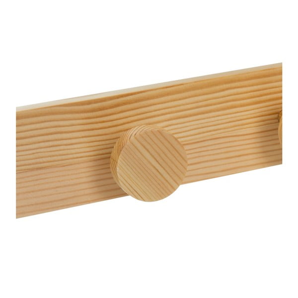 Wieszak ścienny z litego drewna sosnowego w naturalnym kolorze 40 cm Anillos – Casa Selección-image-2