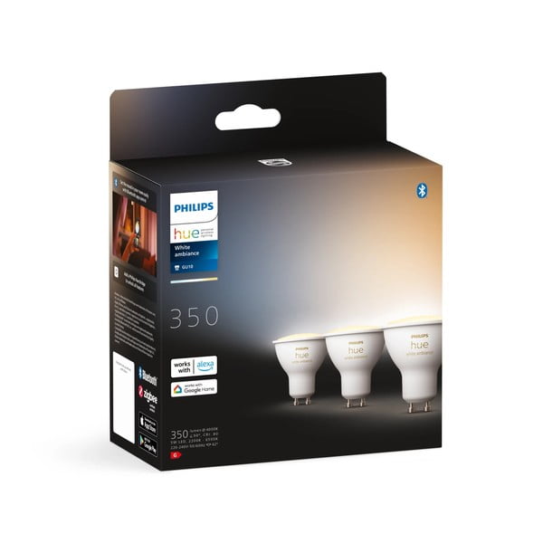 Inteligentne żarówki zestaw 3 szt. LED z gwintem GU10, 4 W White ambiance – Philips Hue-image-3