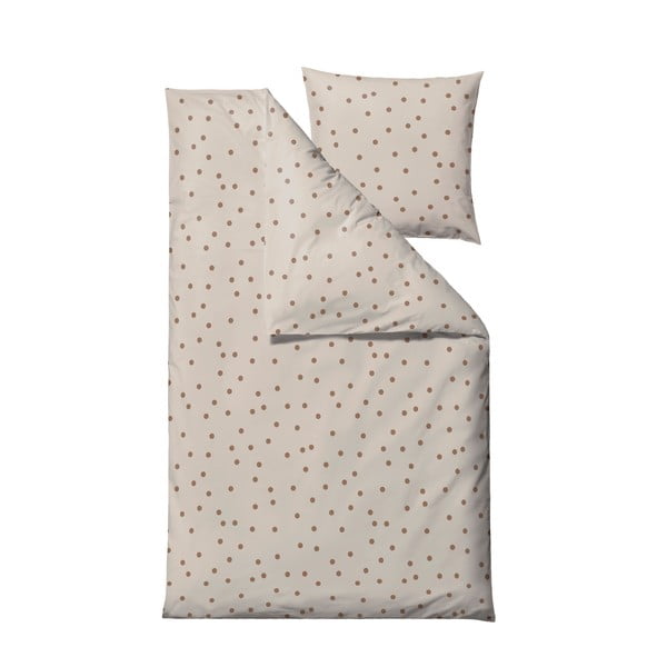 Brązowa pościel jednoosobowa z satyny bawełnianej 140x200 cm Solaris – Södahl