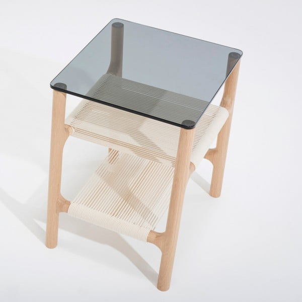 Stolik z litego drewna dębowego Gazzda Fawn-image-1