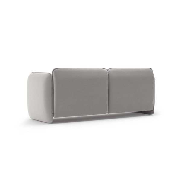 Jasnoszara aksamitna sofa 204 cm Georgia – Micadoni -image-3