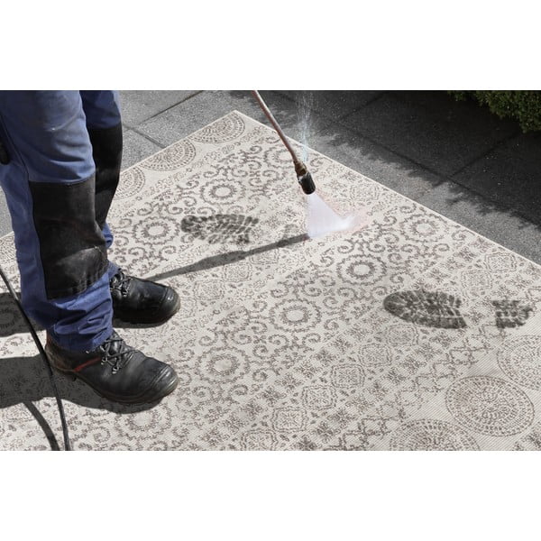 Szaro-biały dywan odpowiedni na zewnątrz Ragami Circle, 80x150-image-2