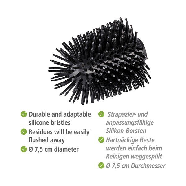 Wymienna silikonowa głowica szczotki do WC Wenko, ø 7,5 cm-image-3