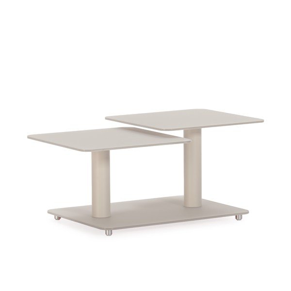 Kremowy szklany stolik 54x115 cm Elvi – Marckeric