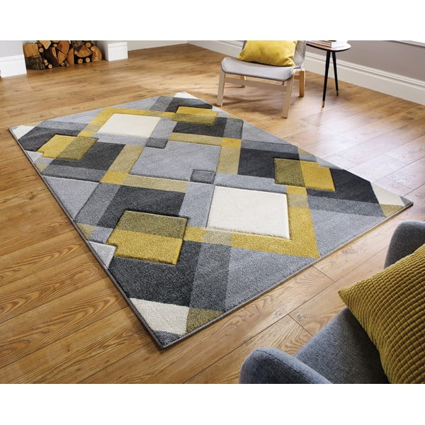 Żółto-szary dywan 160x230 cm Nimbus – Flair Rugs-image-1