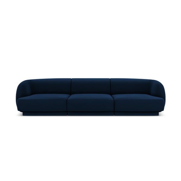 Niebieska aksamitna sofa 259 cm Miley − Micadoni Home