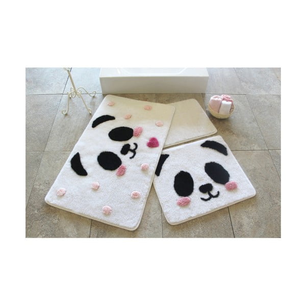 Zestaw 3 dywaników łazienkowych Panda