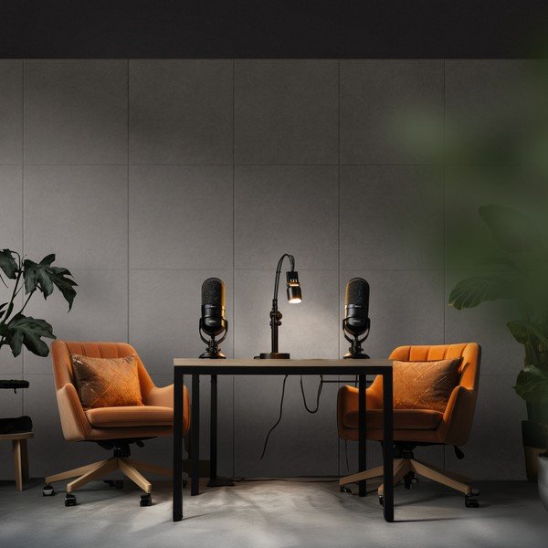 Tekstylne panele akustyczne zestaw 2 szt. 60x60 cm Concrete II – Styler-image-2