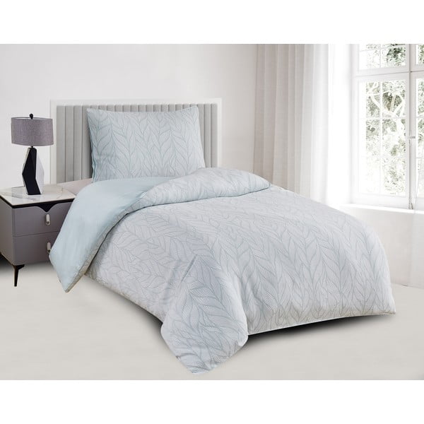 Zielona żakardowa pościel jednoosobowa 140x200 cm Florida – My House-image-1