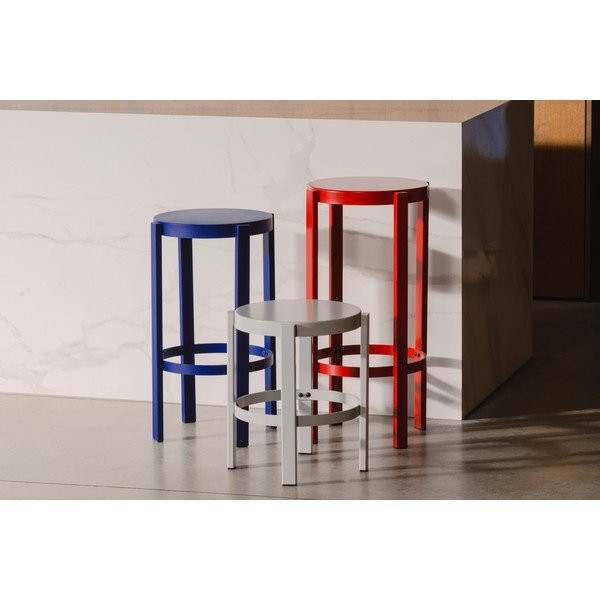 Jasnoszary stalowy stołek Doon – noo.ma-image-3