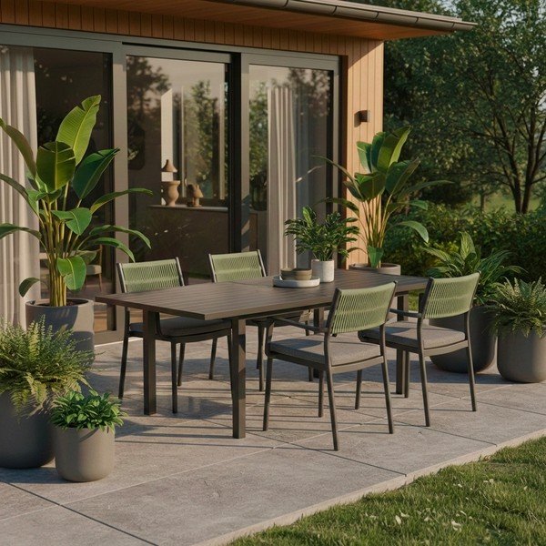 Szare plastikowe krzesła ogrodowe zestaw 4 szt. Alvin   – Bizzotto-image-1