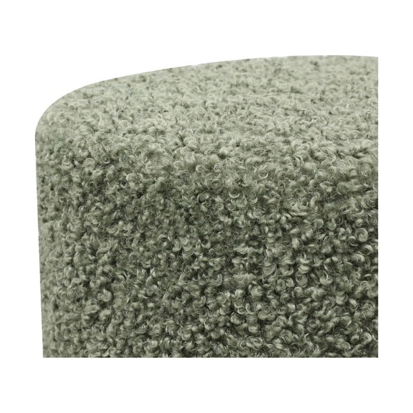 Zielony puf z materiału bouclé Ejby – House Nordic-image-3