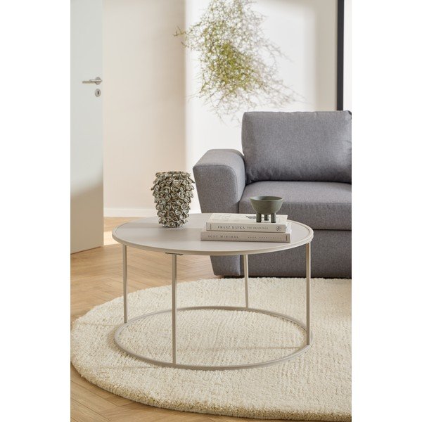 Szary stalowy okrągły stolik ø 80 cm Seaford – Actona-image-1