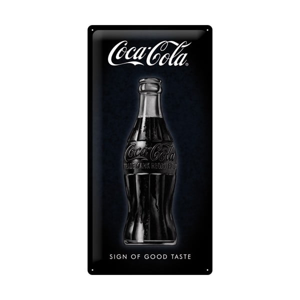 Blaszana tabliczka Black Coke, 25x50 cm