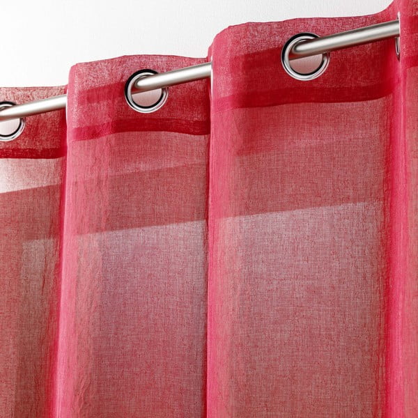 Czerwona firanka 140x280 cm Telma – douceur d'intérieur-image-1