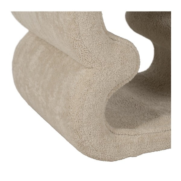 Beżowy puf z materiału bouclé – Ixia-image-4