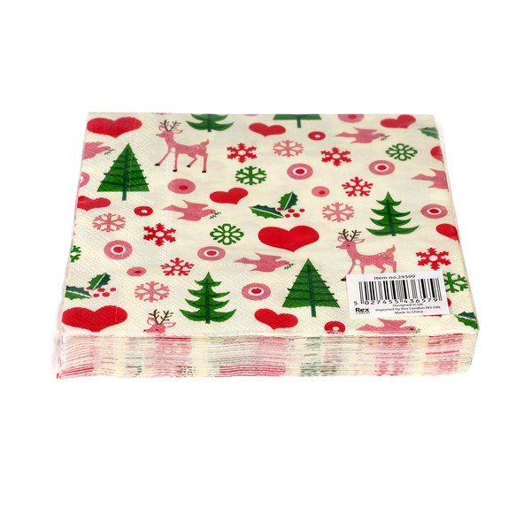 Serwetki zestaw 20 szt. 25x25 cm 50s Christmas – Rex London-image-3