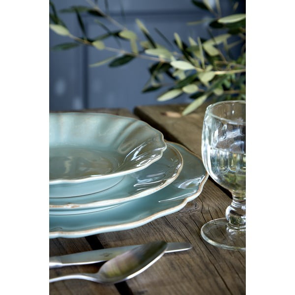 Niebiesko-turkusowy kamionkowy talerz deserowy ø 21 cm Alentejo – Costa Nova-image-1
