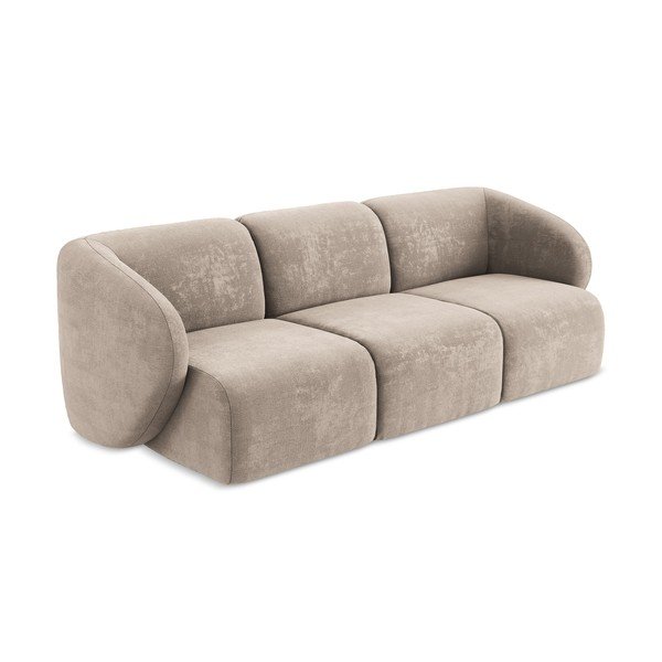Jasnobrązowa sofa z tkaniny szenilowej 244 cm Lani – Makamii-image-2