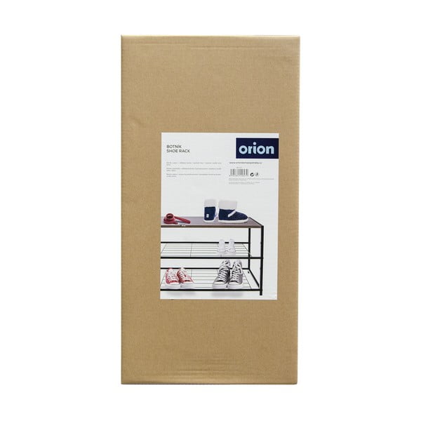 Czarny metalowy regał na buty – Orion-image-2