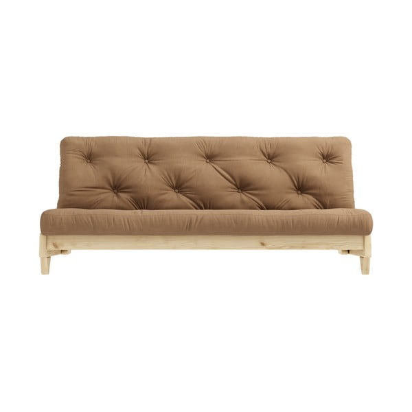 Sofa rozkładana z brązowym pokryciem Karup Design Fresh Natural/Mocca