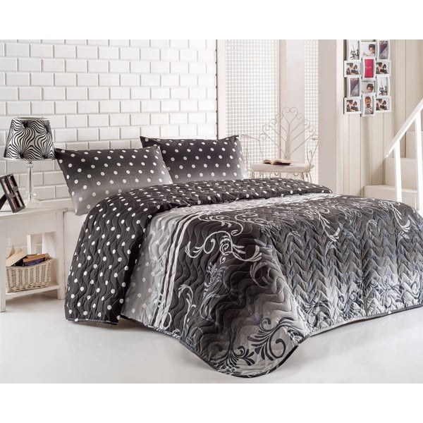 Pikowana narzuta na łóżko Eponj Home Buse Grey, 250x200 cm