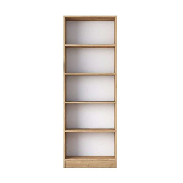 Biały regał w dekorze orzecha 60x170 cm Allen – Kalune Design