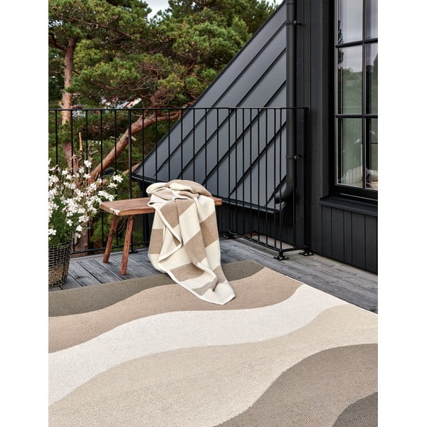 Brązowo-beżowy chodnik odpowiedni na zewnątrz 70x200 cm Urvi Earth – Pappelina-image-1