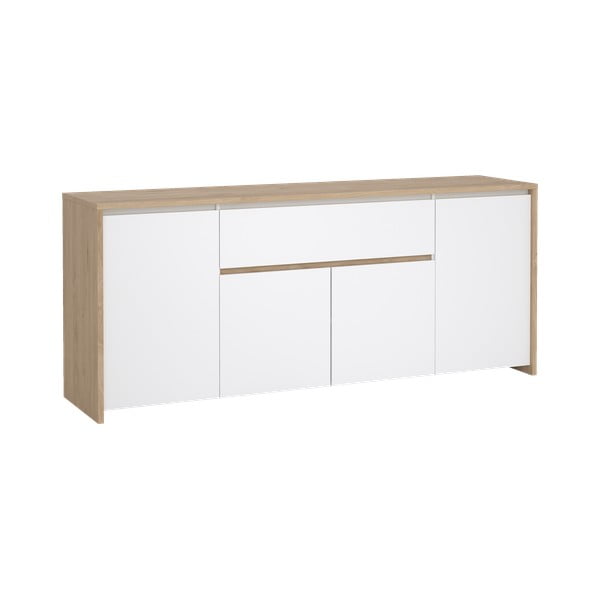 Biało-naturalna komoda w dekorze dębu 197x84x48 cm Next – Tvilum-image-2