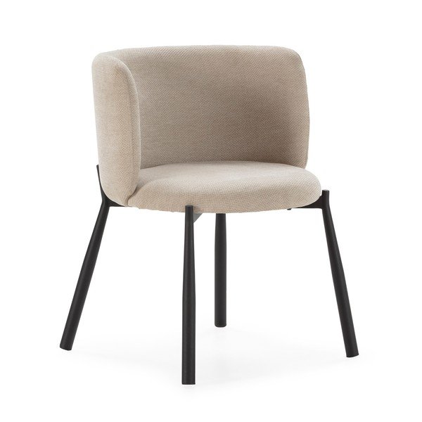 Beżowe tapicerowane fotele jadalniane zestaw 2 szt. Ginny – MOME