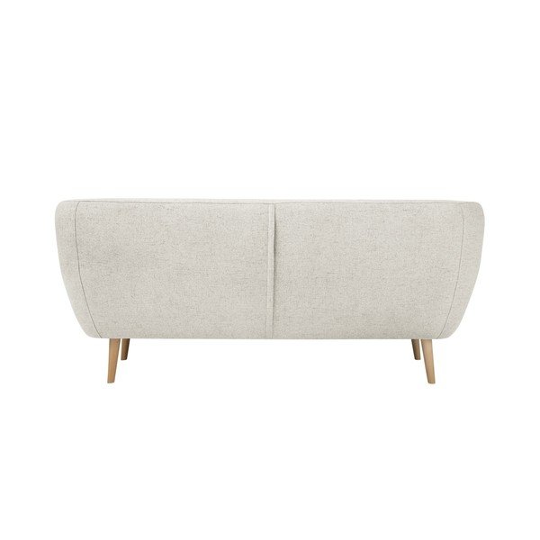 Kremowa sofa 3-osobowa z jasnymi nogami Mazzini Sofas Sicile-image-4