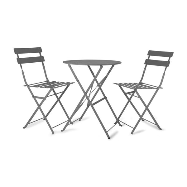 Stół ogrodowy i 2 krzesła Rive Bistro Grey