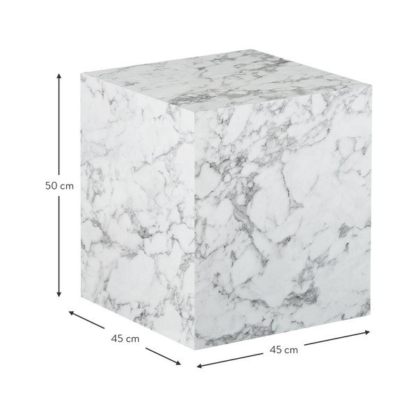 Stolik z marmurowym dekorem Westwing Collection Lesley-image-3