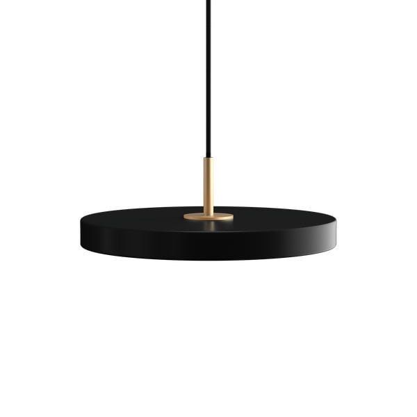 Czarna lampa wisząca LED ze ściemniaczem i metalowym kloszem ø 31 cm Asteria Plus Mini – UMAGE